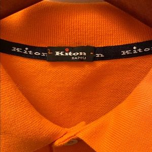 Kiton men’s size L orange polo